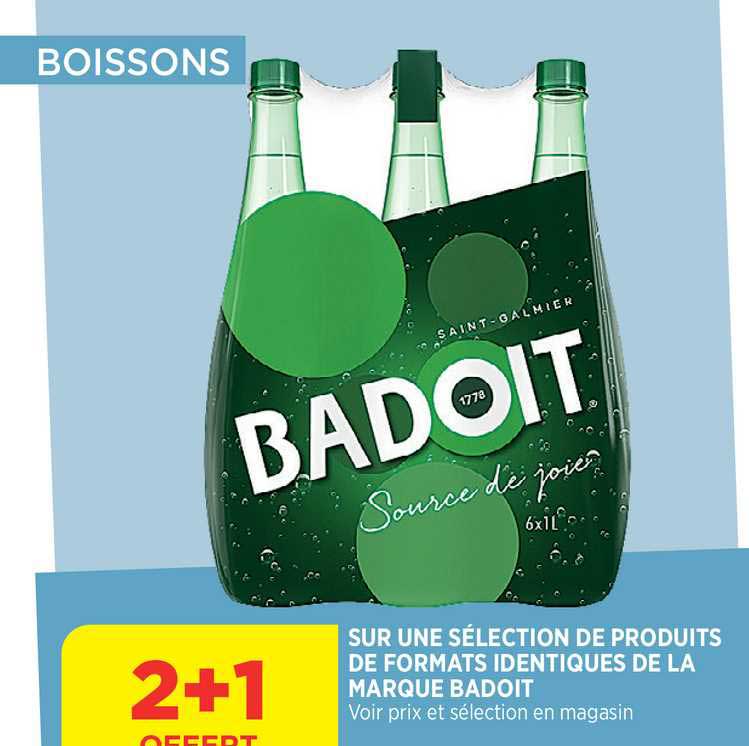 produits de formats identique de la marque badoit