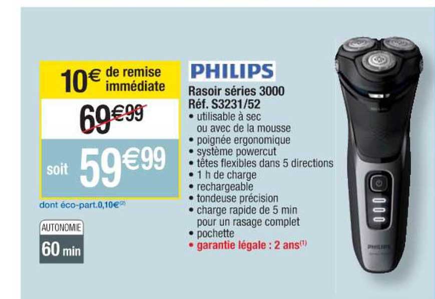rasoir séries 3000 philips
