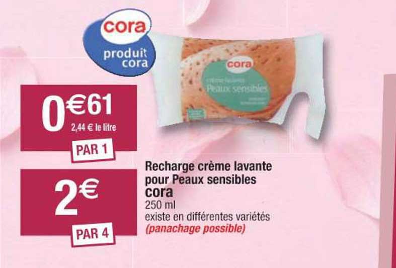 recharge crème lavante pour peaux sensibles cora