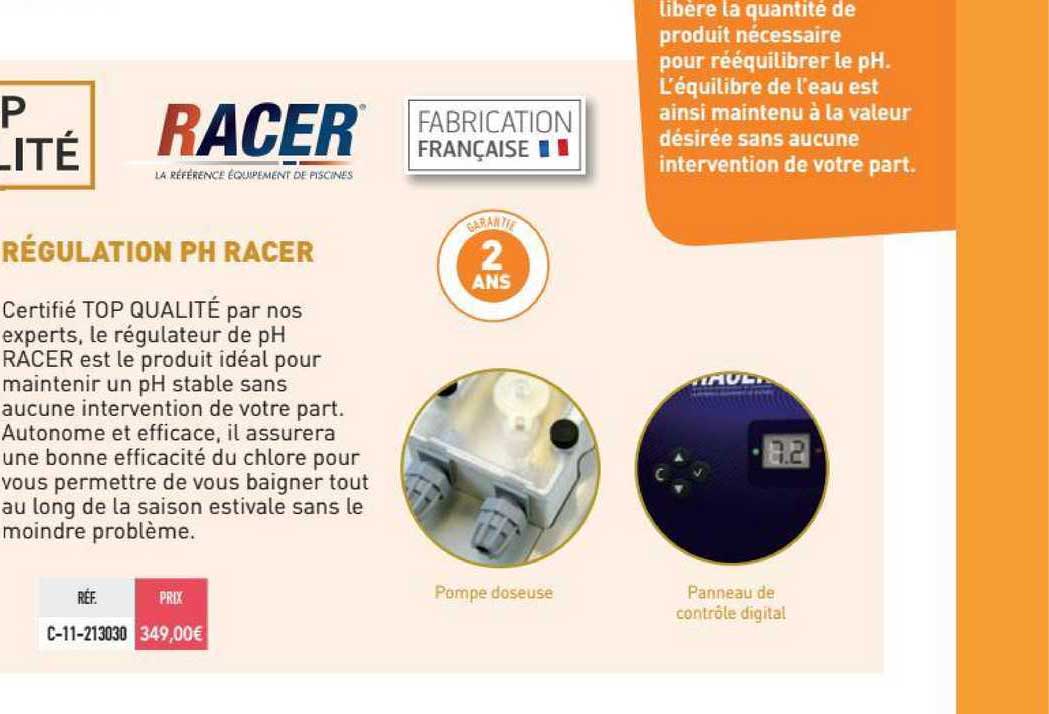 régulation ph racer