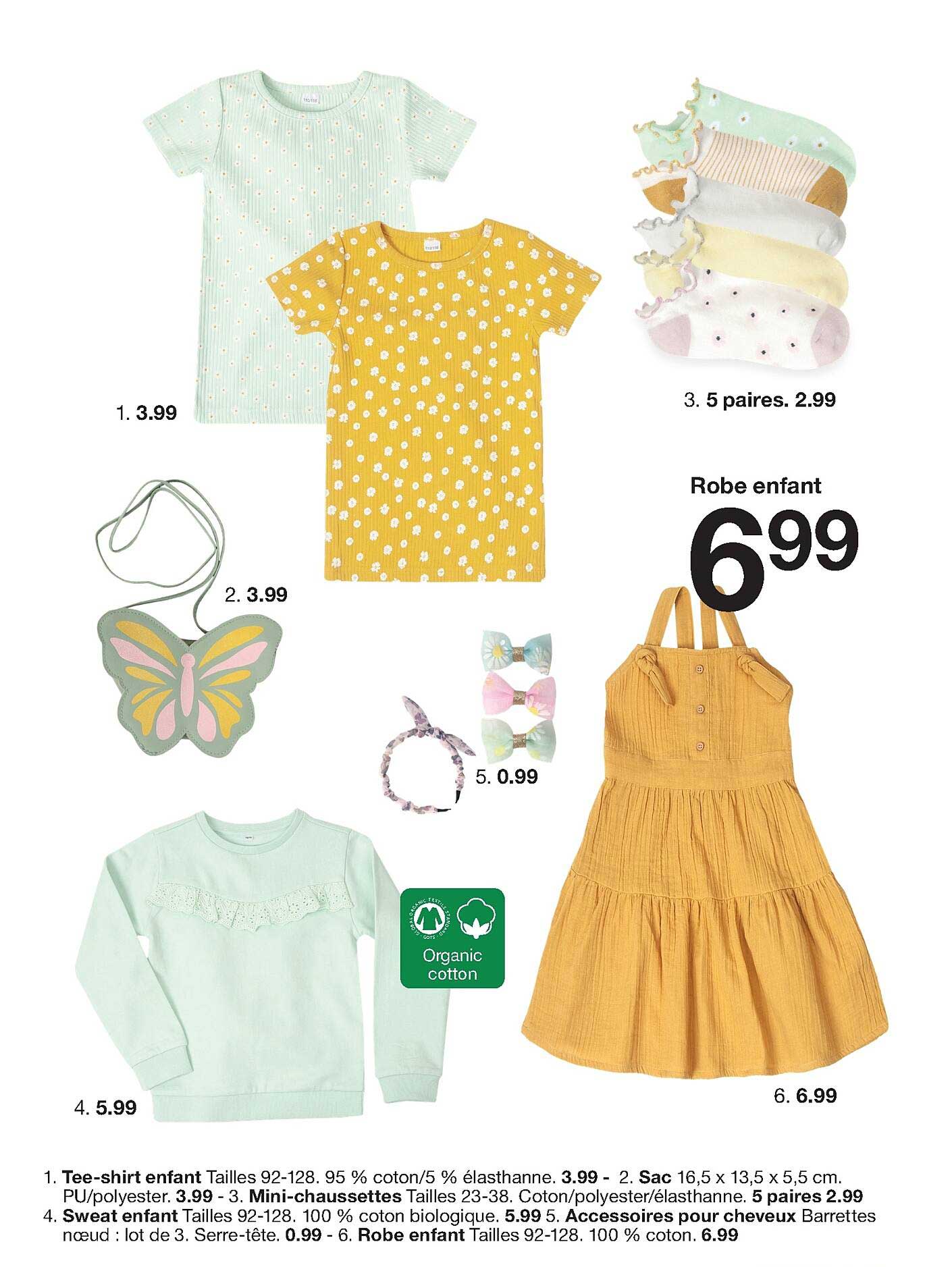 robe enfant, tee-shirt enfant, sac, sweat enfant, accessoires pour cheveux