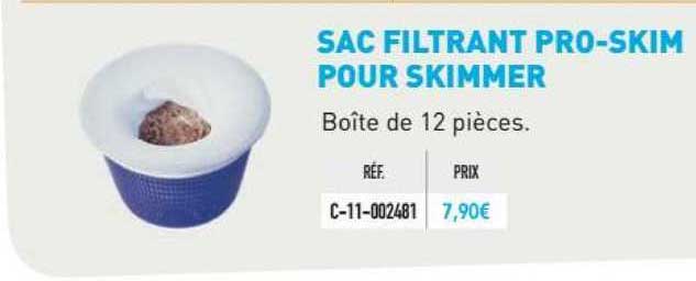 sac filtrant pro-skim pour skimmer