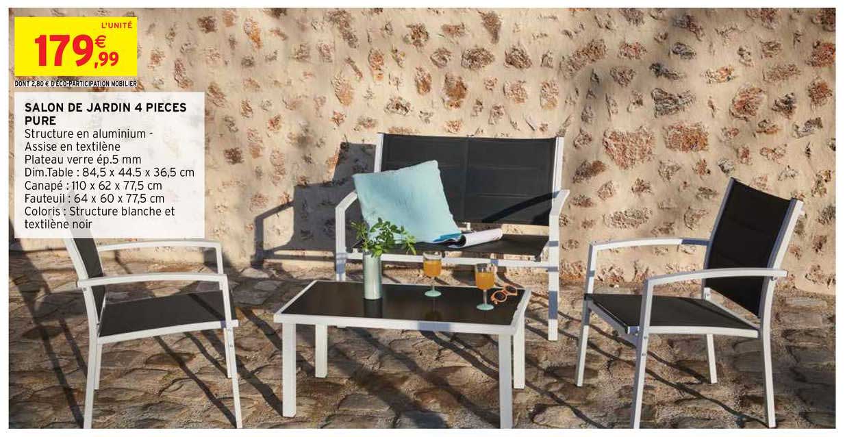 Salon De Jardin 4 Pièces Pure