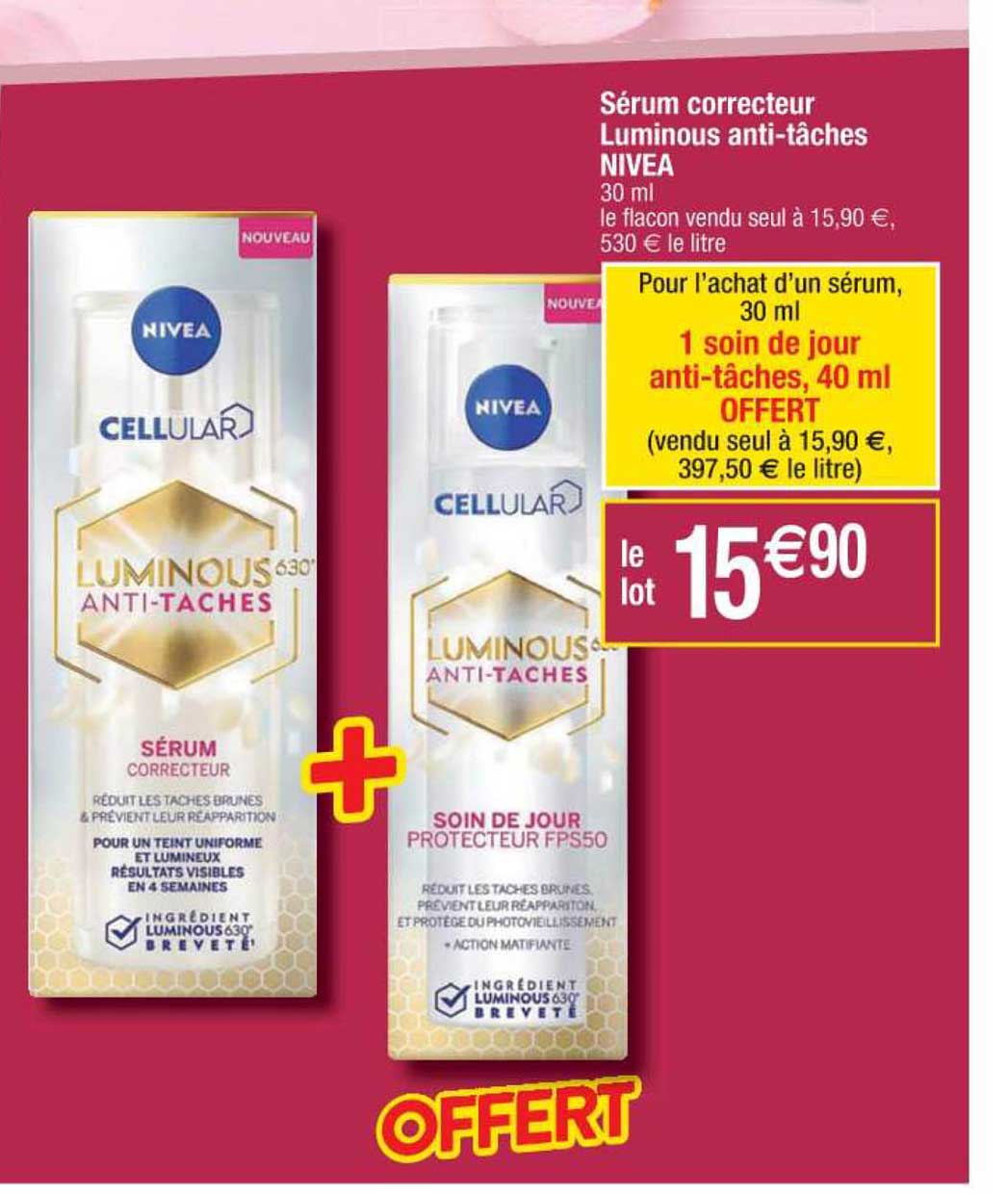 sérum correcteur luminous anti-tâches nivea