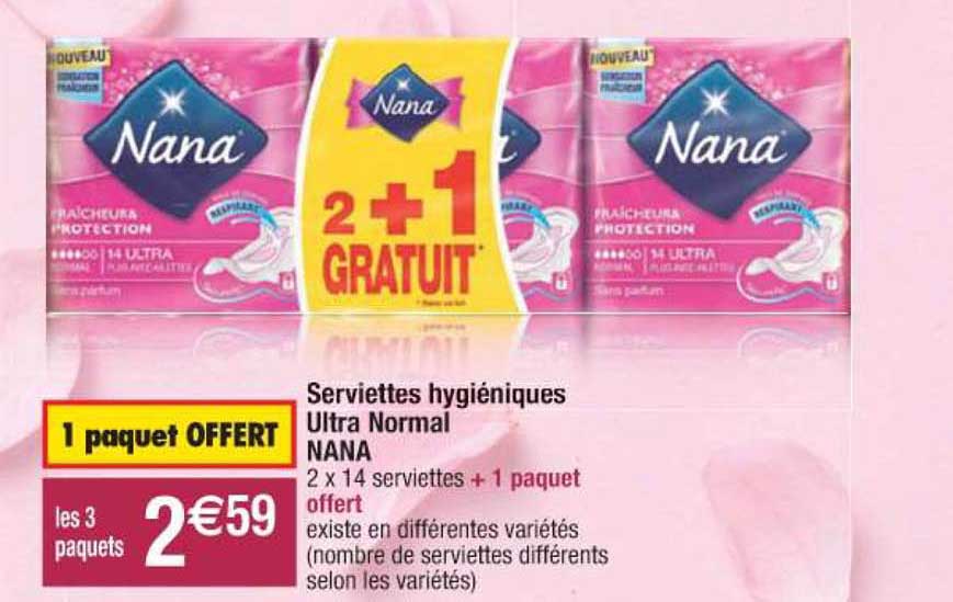 serviettes hygiéniques ultra normal nana