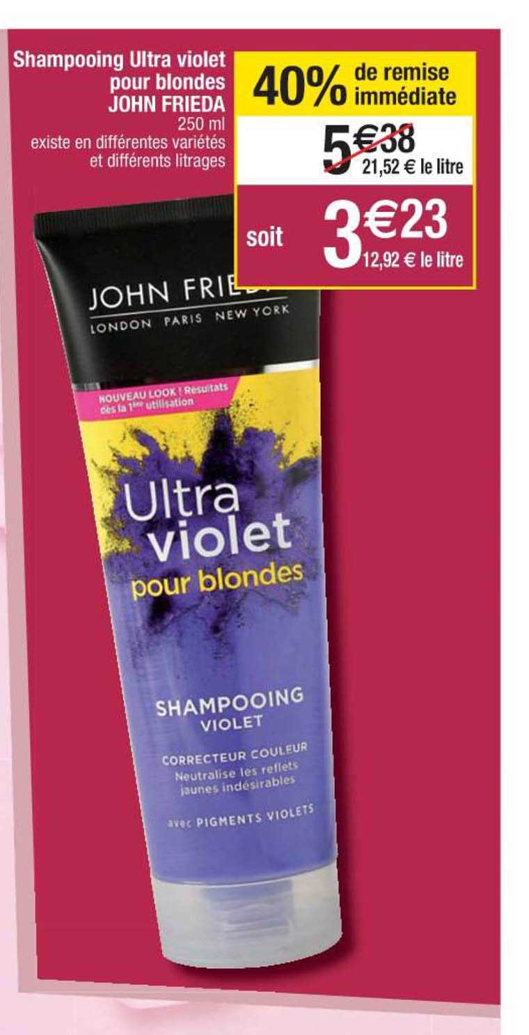 shampooing ultra violet pour blondes john frieda