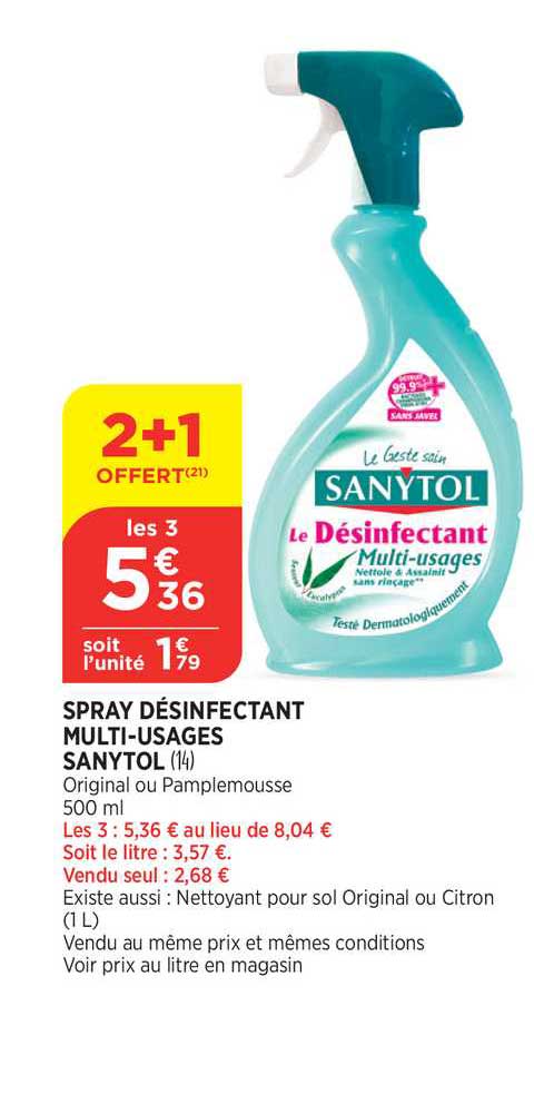 spray désinfectant multi-usages sanytol