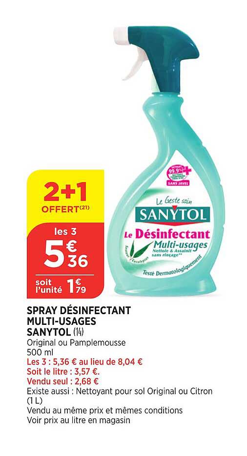 Spray Désinfectant Multi-usages Sanytol