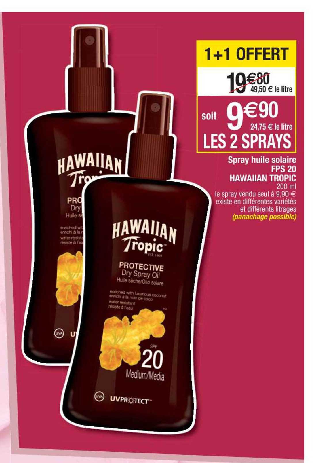 Spray Huile Solaire Fps 20 Hawaiian Tropic