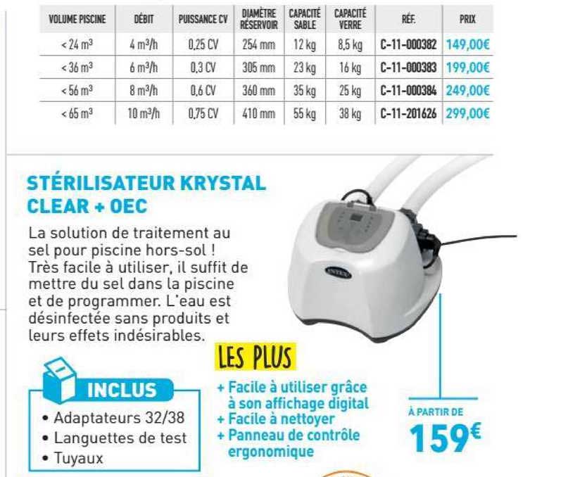 stérilisateur krystal clear + oec