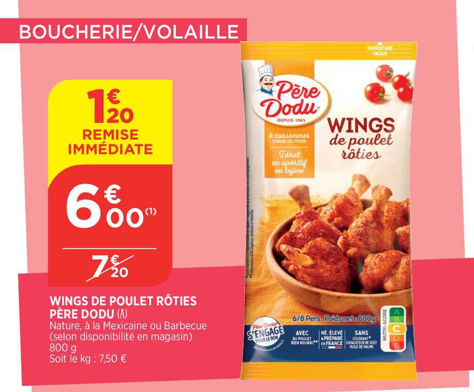 wings de poulet rôties père dodu