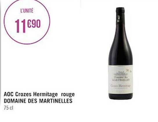 aoc crozes hermitage rouge domaine des martinelles