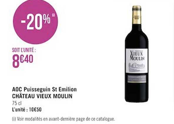 aoc puisseguin st émilion château vieux moulin