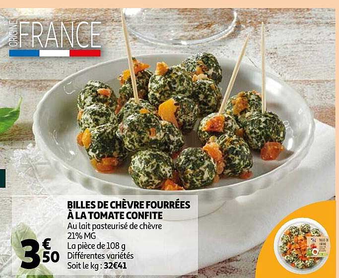 Billes De Chèvre Fourrées à La Tomate Confite