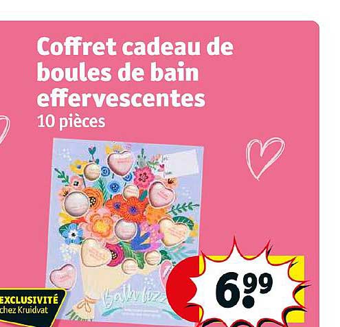 coffret cadeau de boules de bain effervescentes