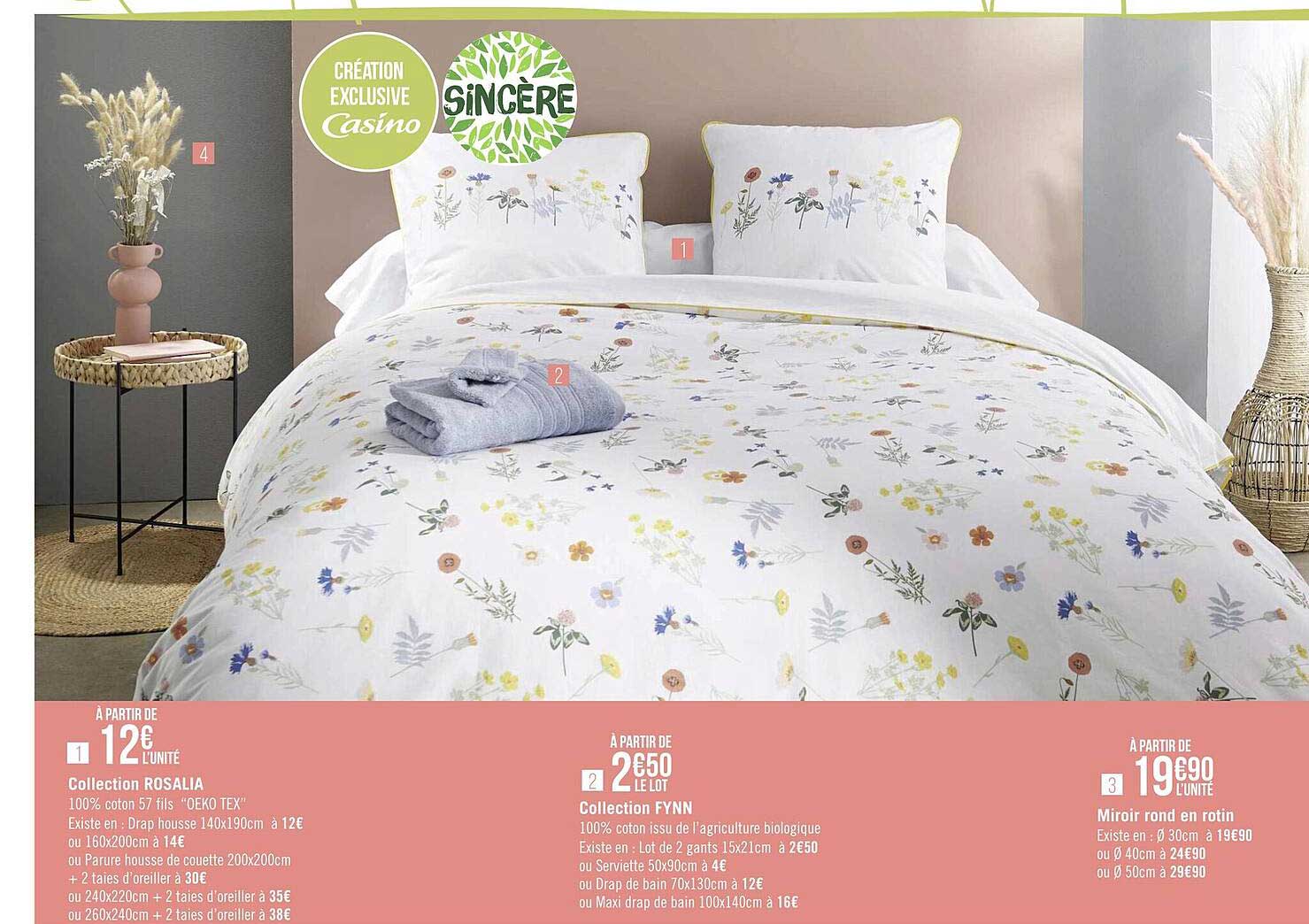 collection rosalia, collection pynn, miroir rond en rotin