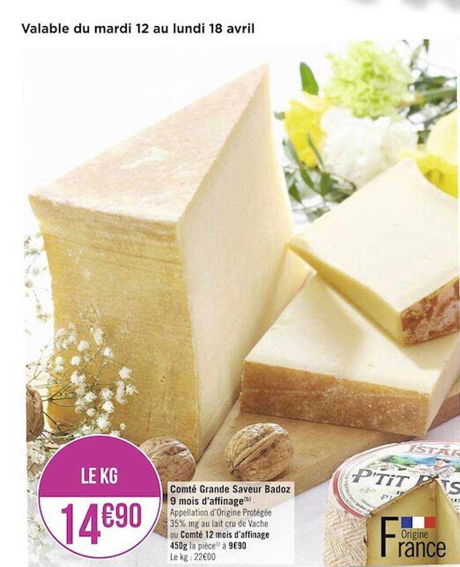 comté grande saveur badoz 9 mois d'affinage