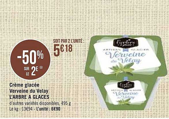 crème glacée verveine du velay l'arbre à glaces