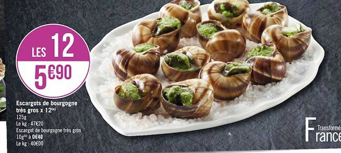 escargots de bourgogne très gros x12