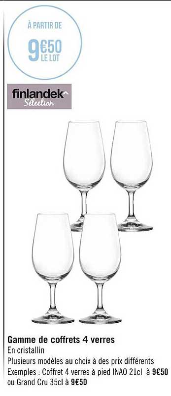 Gamme De Coffrets 4 Verres Finlandek^ Sélection