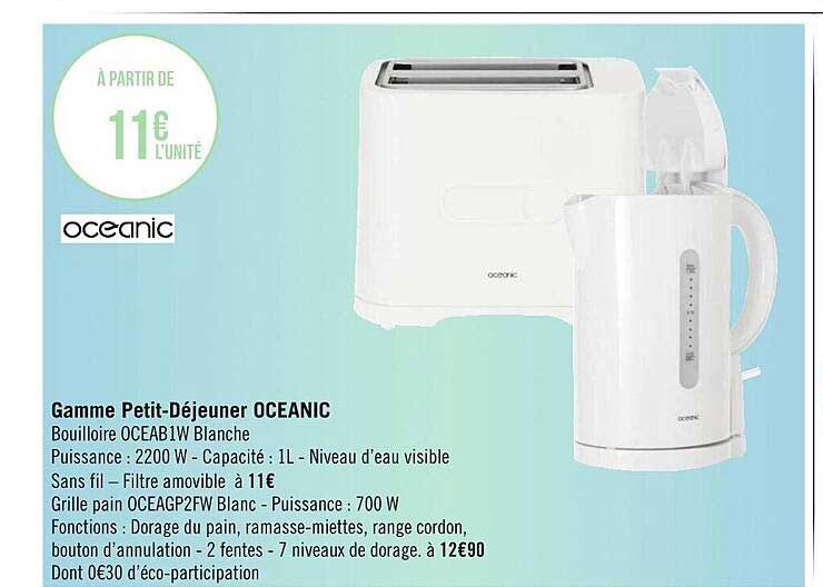 gamme petit-déjeuner océanic