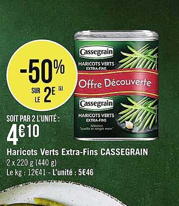 haricot verts extra-fins cassegrain