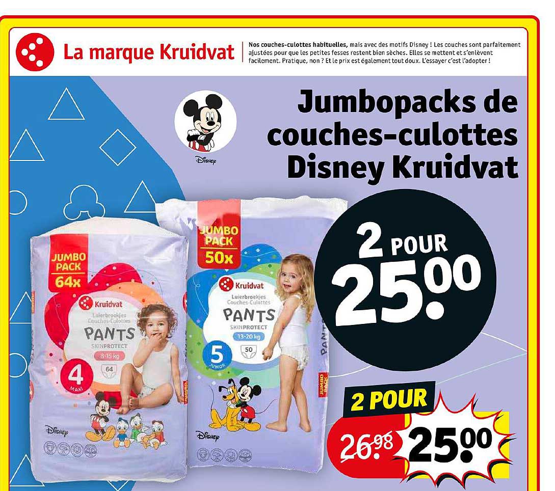 jumbopacks de couches-culottes disney kruidvat