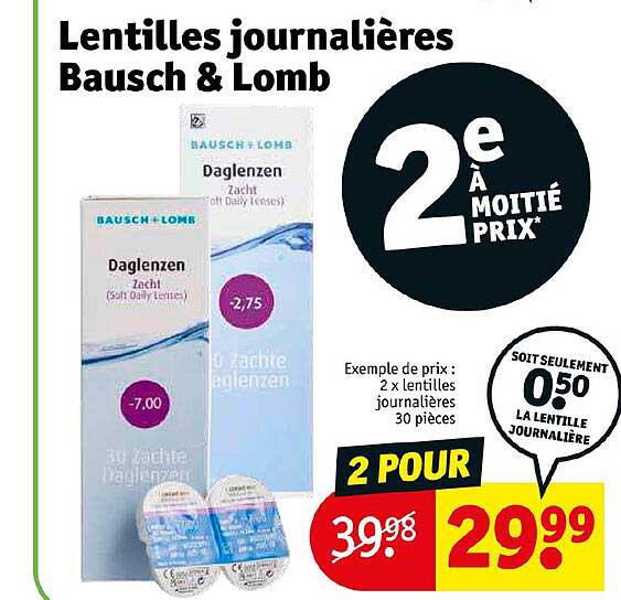 lentilles journalières bausch & lomb