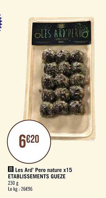 les ard' pero nature x15 établissements gueze