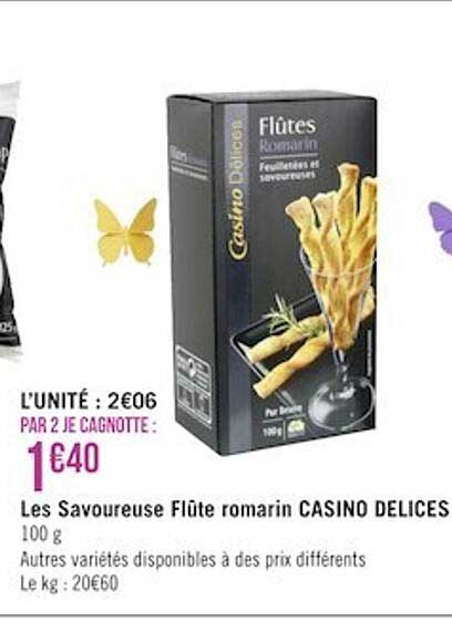 les savoureuse flûte romarin casino délices