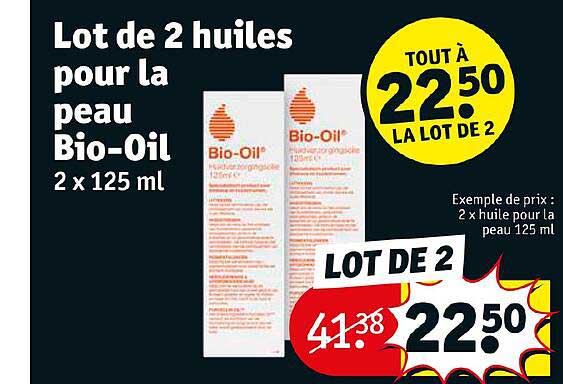 lot de 2 huiles pour la peau bio-oil