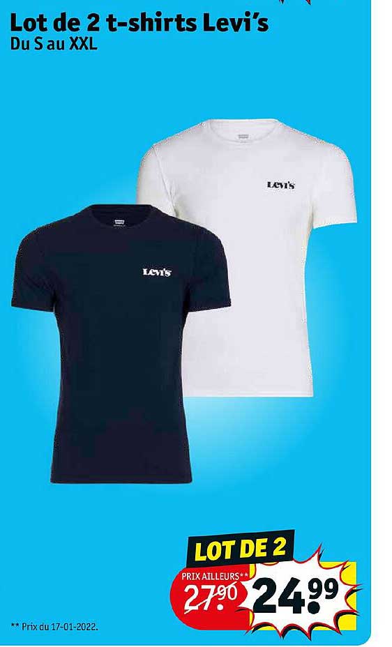 lot de 2 t-shirts levi's
