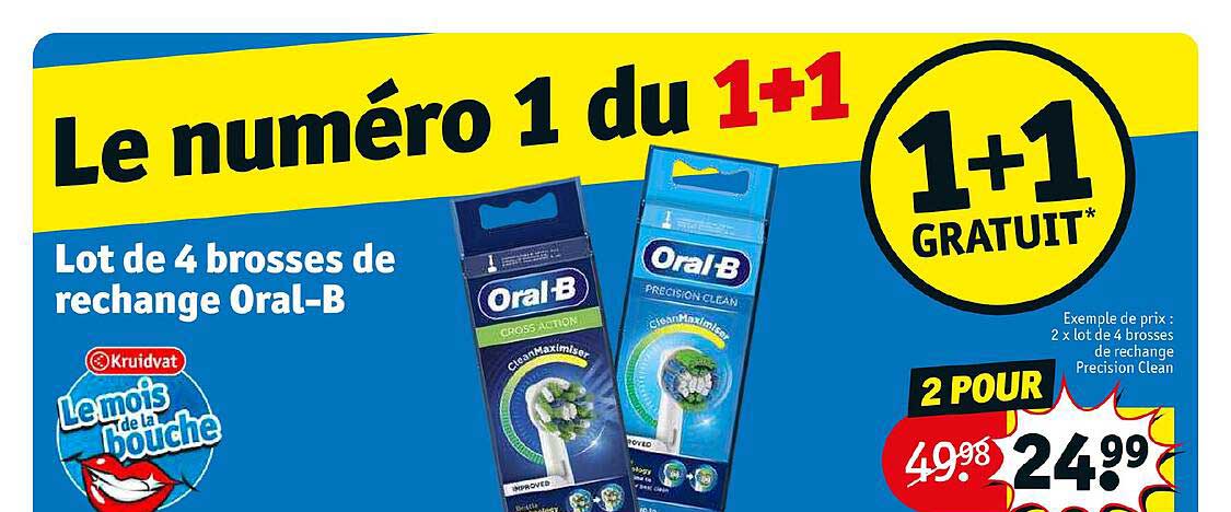 lot de 4 brosses de rechange oral-b