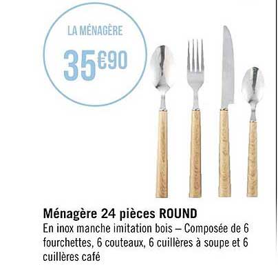 ménagère 24 pièces round