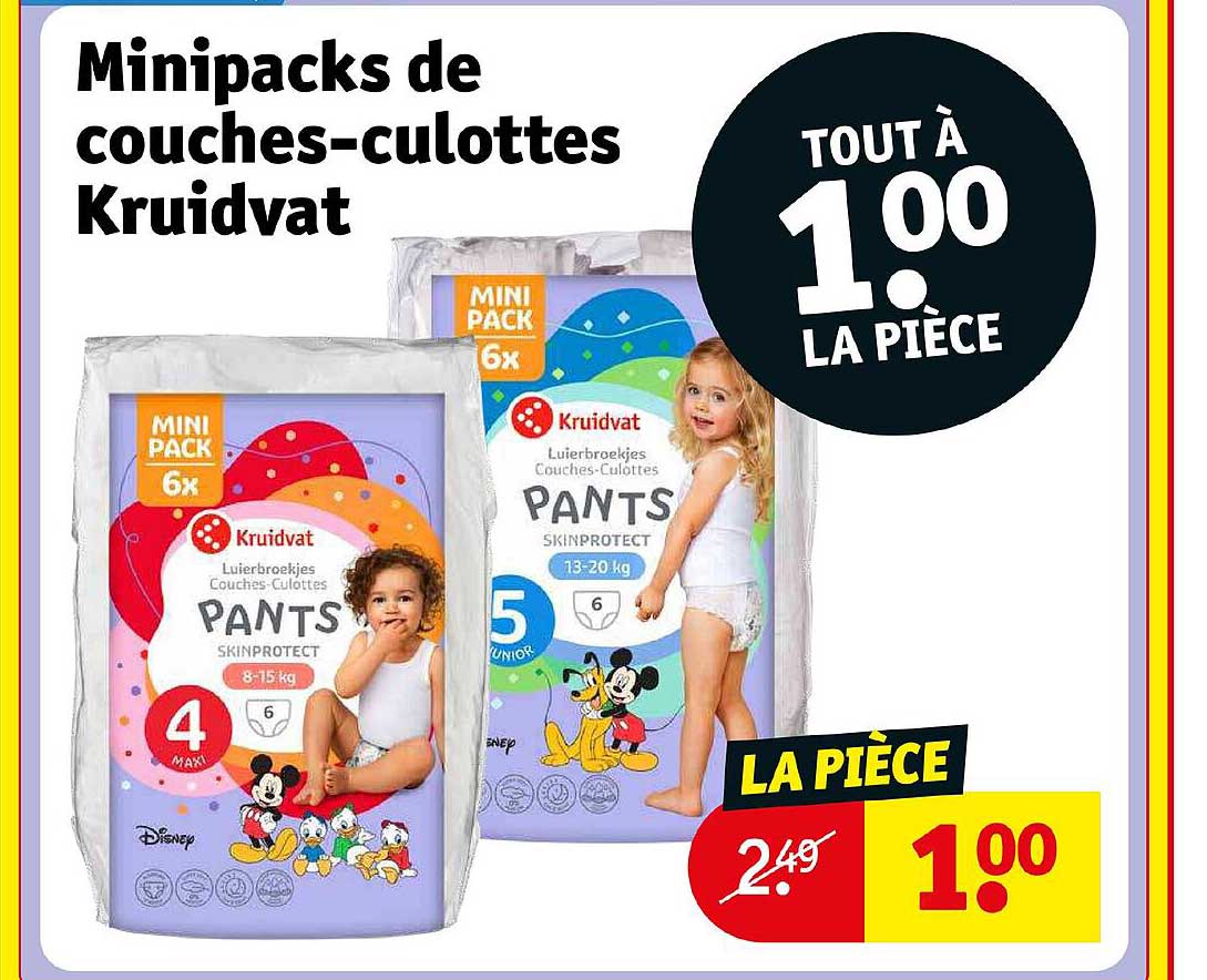 minipacks de couches-culottes kruidvat