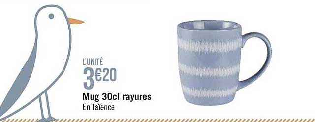 mug 30 cl rayures