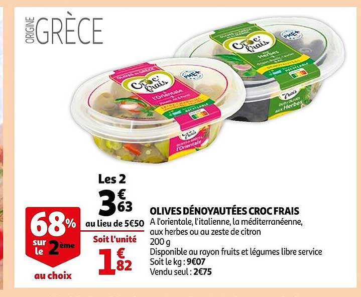 Olives Dénoyautées Cro Frais