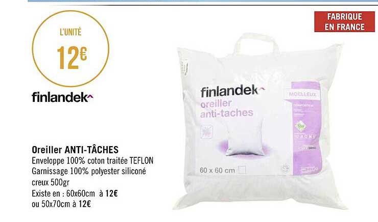 oreiller anti-tâches finlandek^