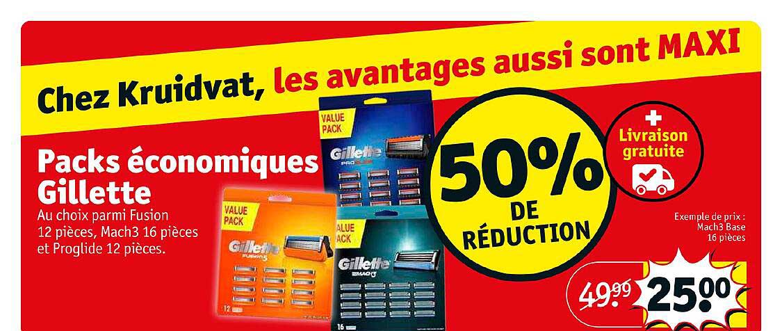 packs économiques gillette
