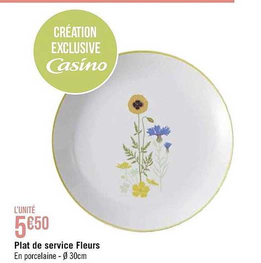Plat De Service Fleurs