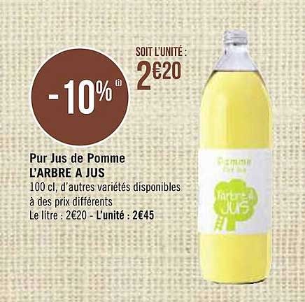 pur jus de pomme l'arbre à jus