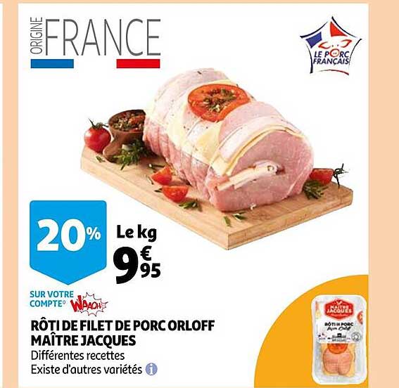 rôti de filet de porc orloff maître jacques