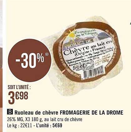 rouleau de chèvre fromagerie de la drome