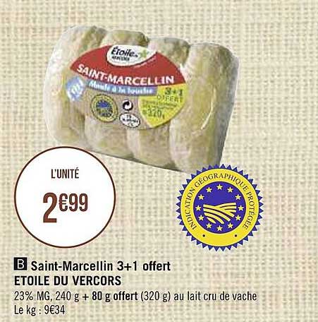 saint-marcellin 3+1 offert étoile du vercors