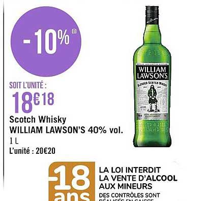 scotch whisky william lawson's 40% vol.