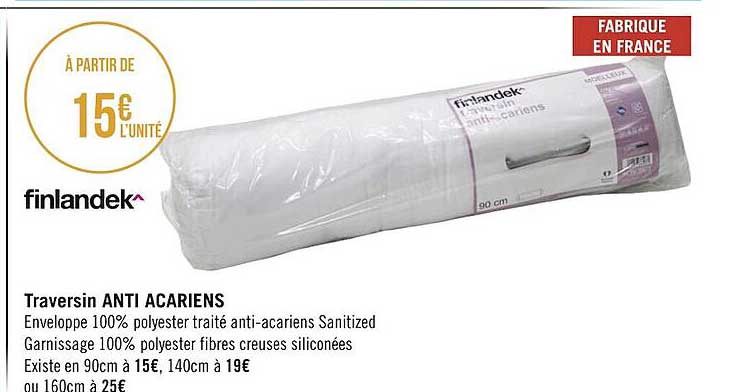 traversin anti acariens finlandek^