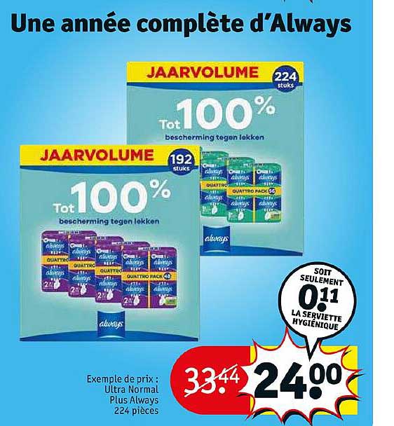 une année complète d'always