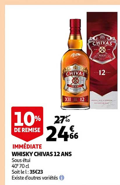 Whisky Chivas 12 Ans Sous étui