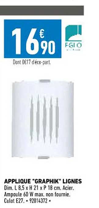 applique "graphik" lignes