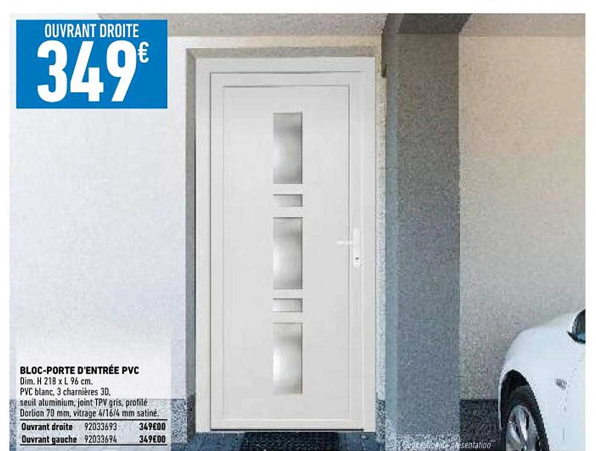bloc-porte d'entrée pvc
